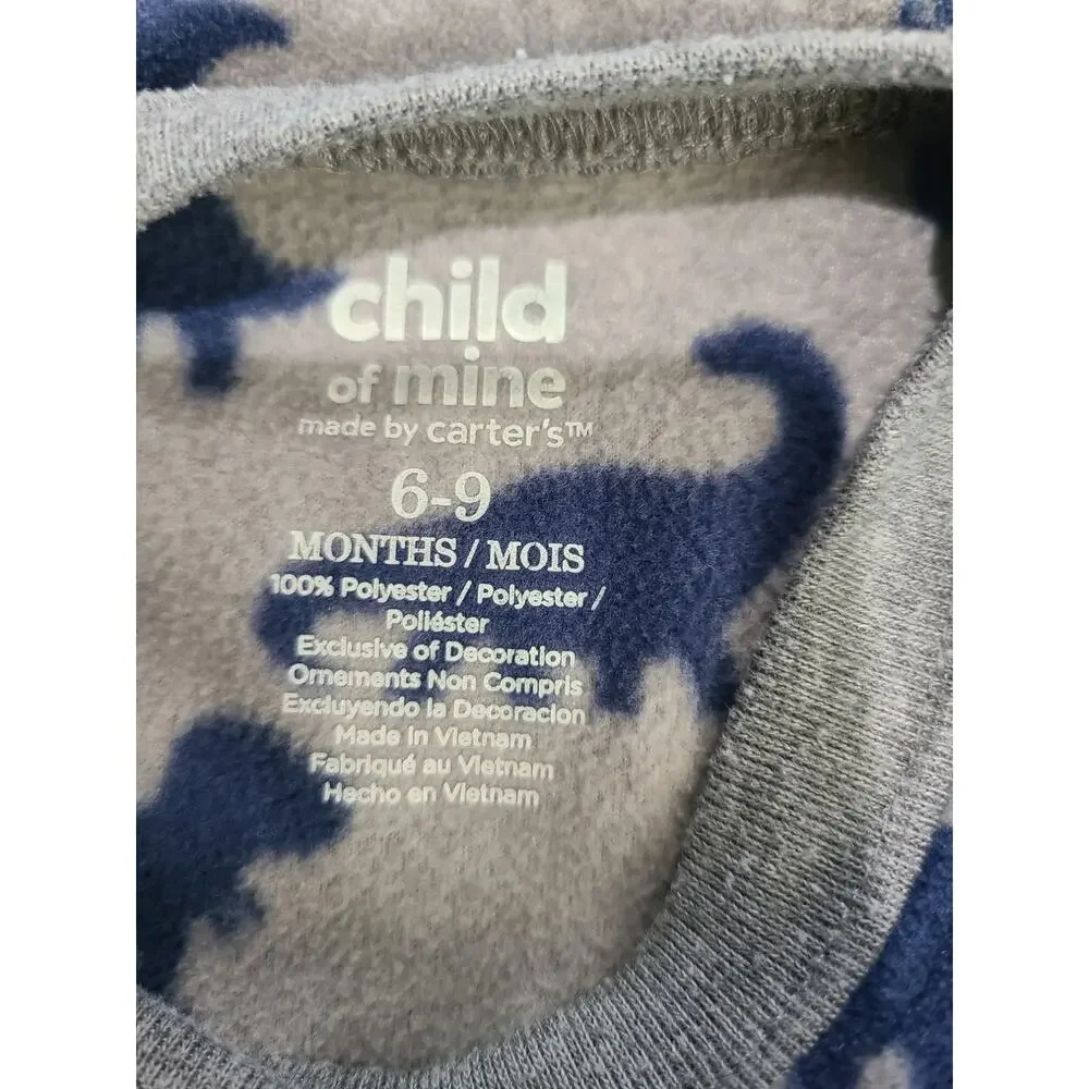 Child of mine by carters 6 to 9 months fleece dinosaur sweater